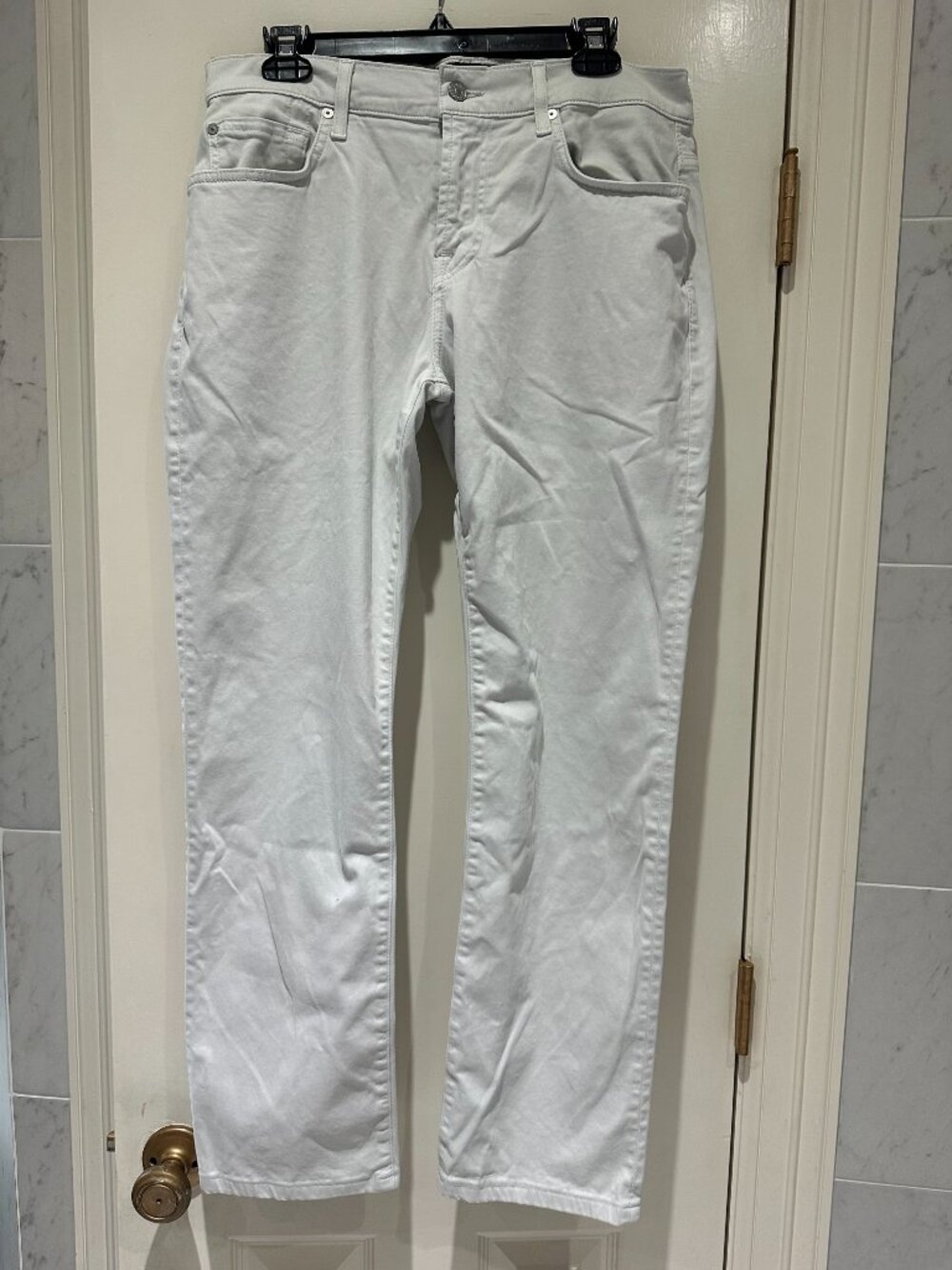 7 For All Mankind Men's Jeans Off White Size 32 x 30 Stretch Luxe Performance